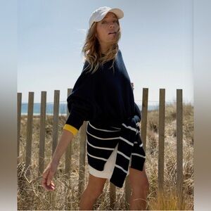 NWT Jenni Kayne Cashmere Marina Crewneck in Dark Navy